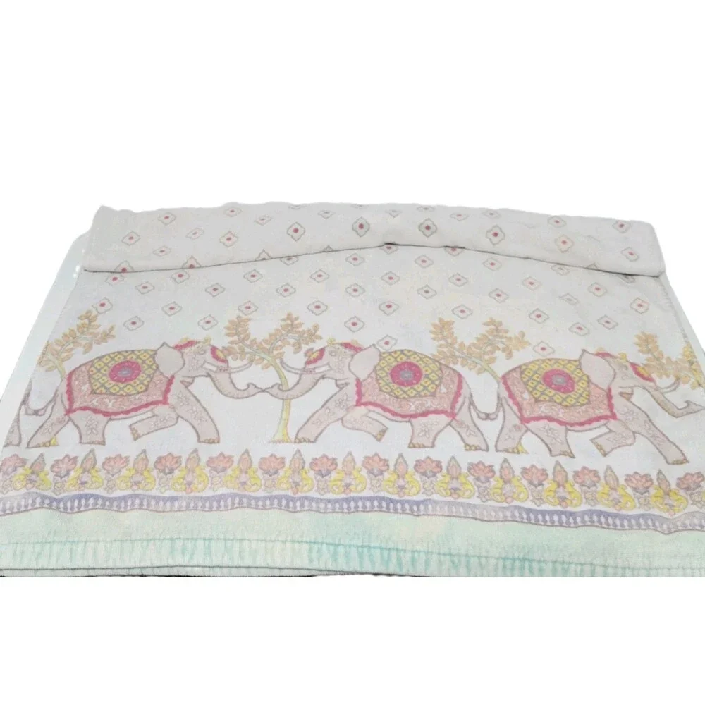Cynthia Rowley Bath Hand Towels Elephants On Parade